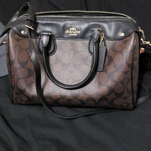 COACH Dark brown and black Bennett Purse